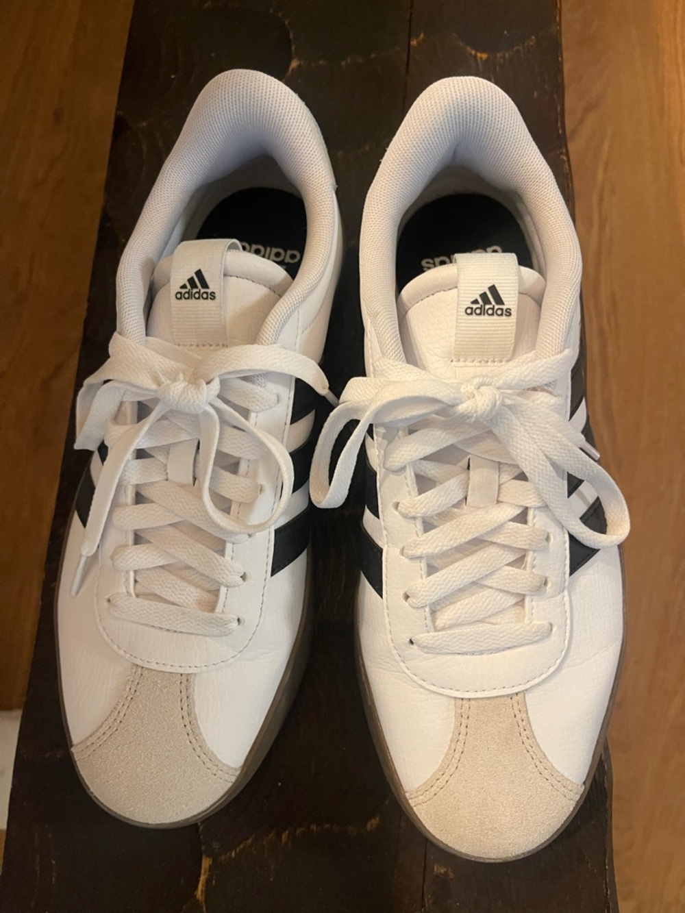 adidas Eomen’s White Sneakers with Black Stripes